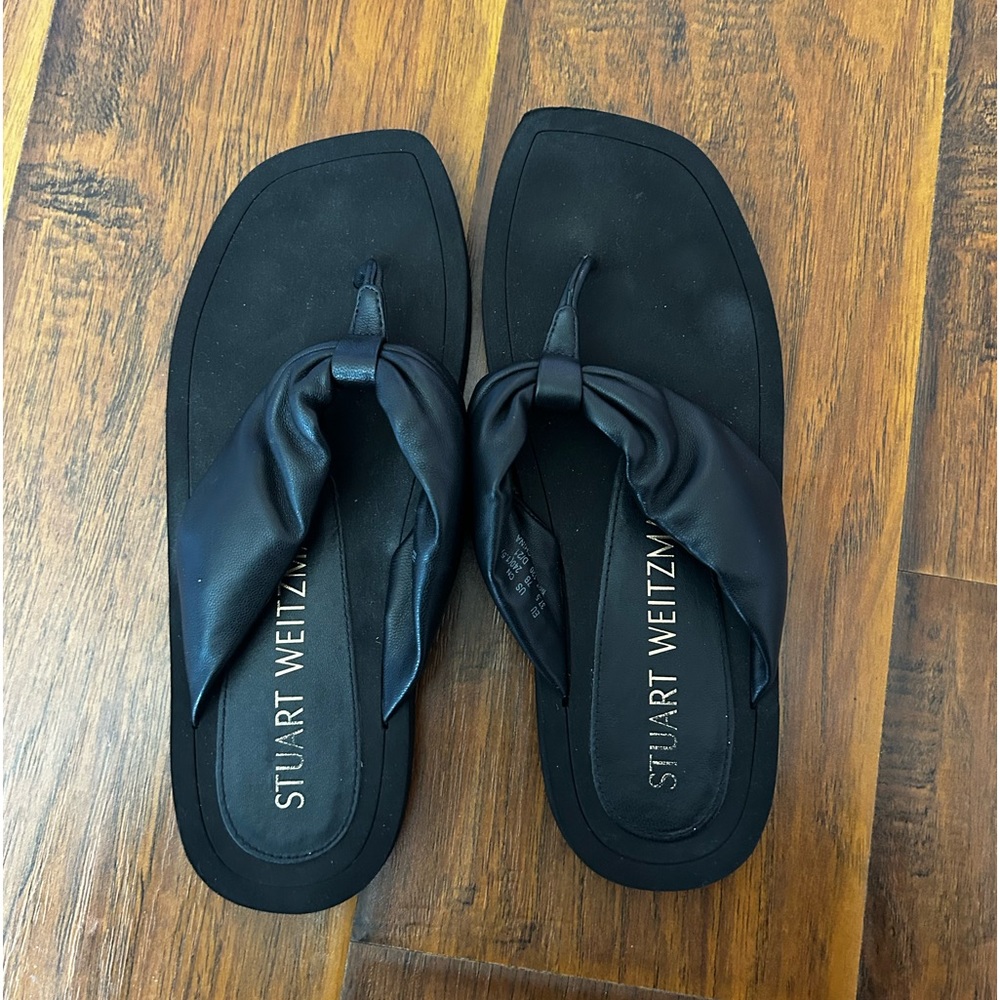 Stuart Weitzman Black Flip Flop